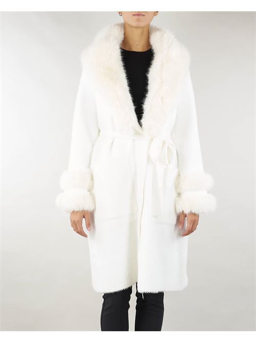 Knitted coat with faux fur inserts No Secrets NO SECRETS | Coat | NS20702